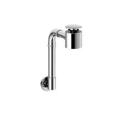 Sifone d\'arredo per lavabo KOMPATTO completo di plietta cromata